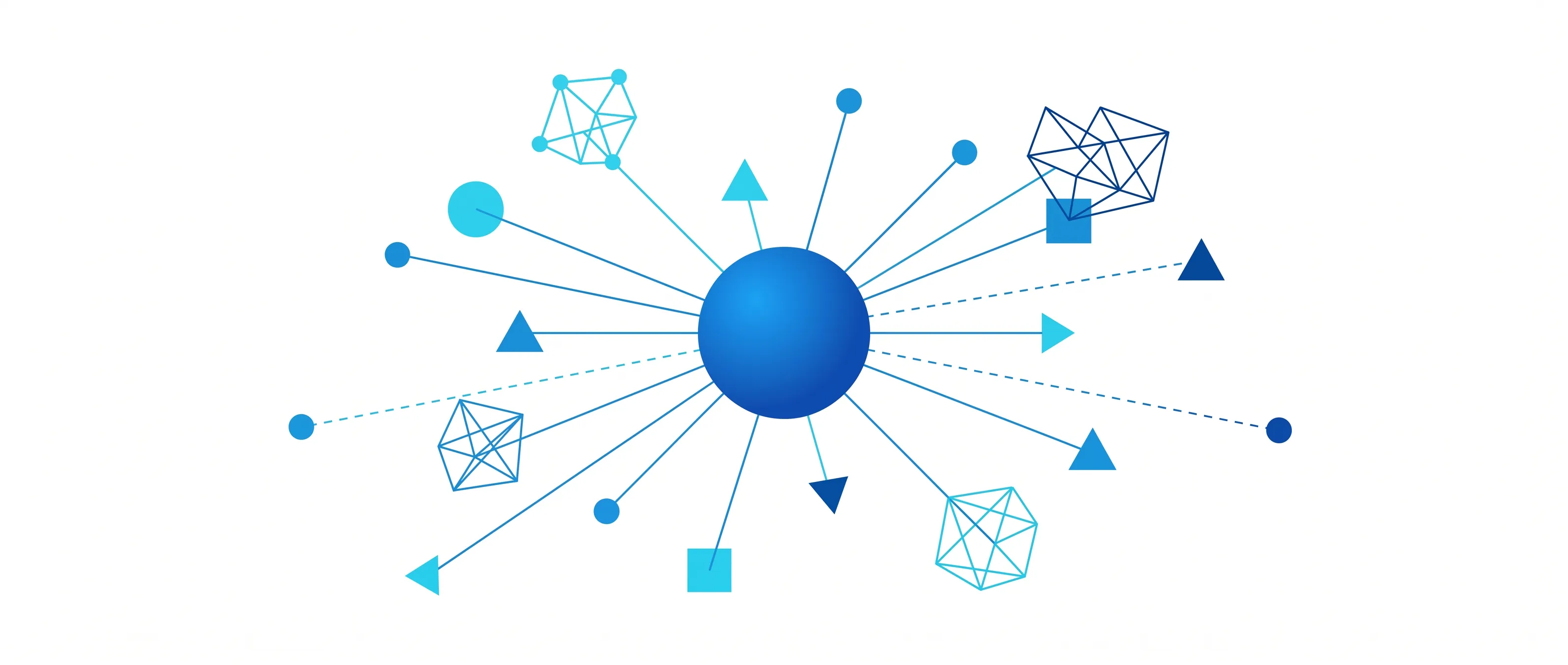 Centrale hub die LLM orkestratie zakelijk verbindt met interne databronnen voor gestroomlijnde AI-workflows