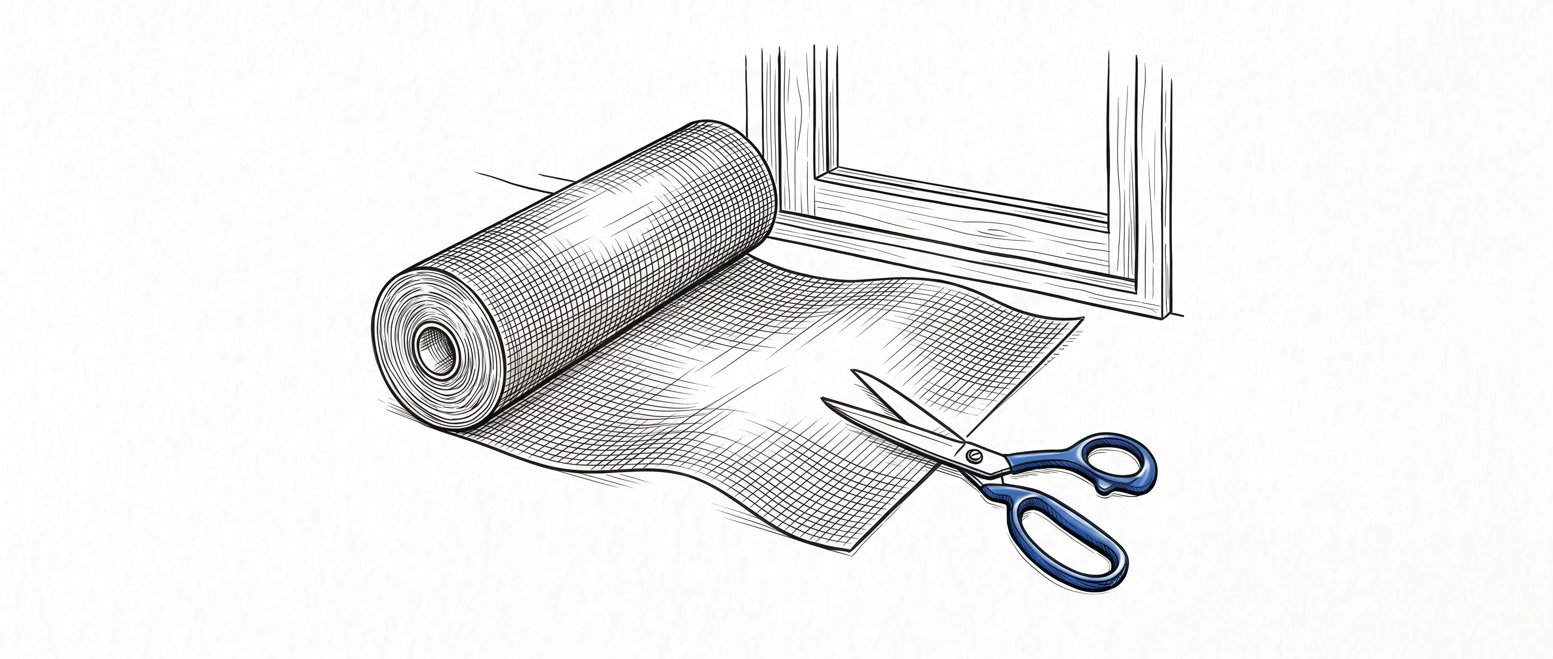 Horrengaas op rol eenvoudig op maat knippen voor verschillende ramen en deuren in huis