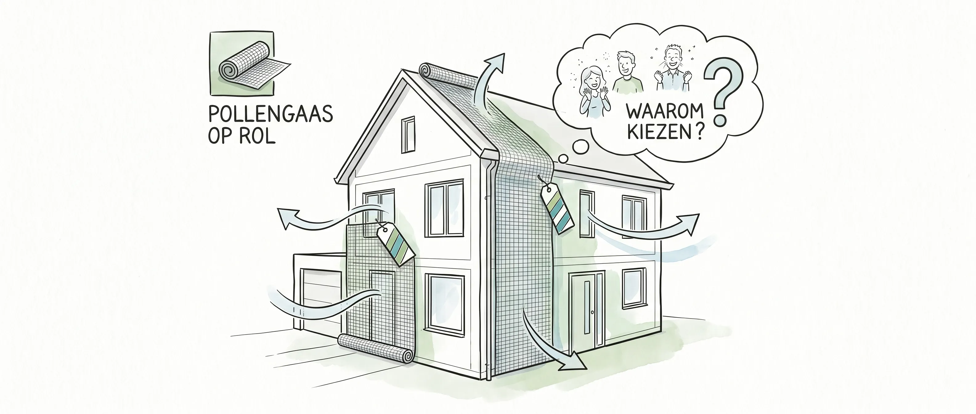 pollengaas op rol - Waarom kiezen voor pollengaas op rol voor de hele woning?